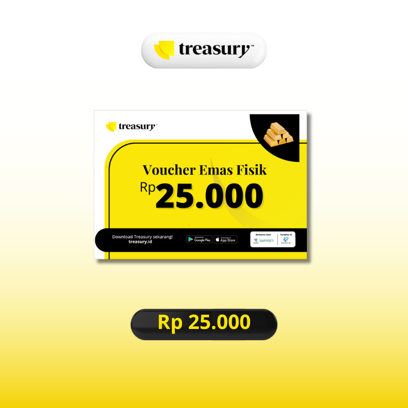Voucher Emas Fisik Treasury Rp25.000