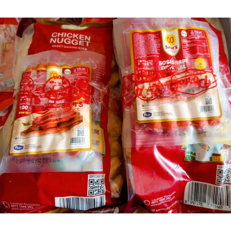 

nugget ayam 1kg free sosis isi 5