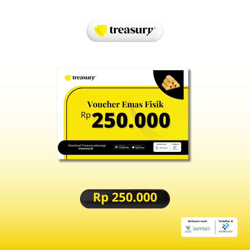 Voucher Emas Fisik Treasury Rp250,000