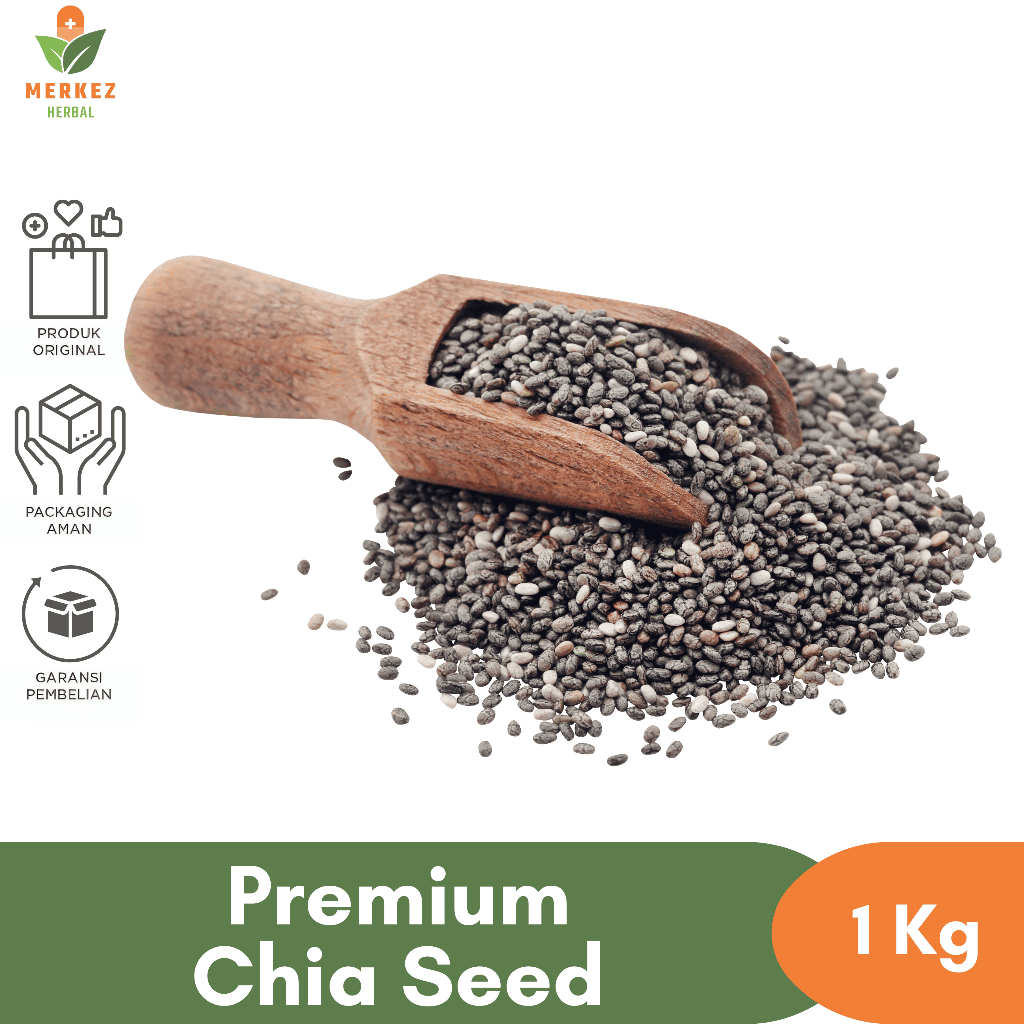 

Chia Seed Organic 1 Kg Black Chia Seeds Untuk Diet Original Biji Chiaseed Premium Quality
