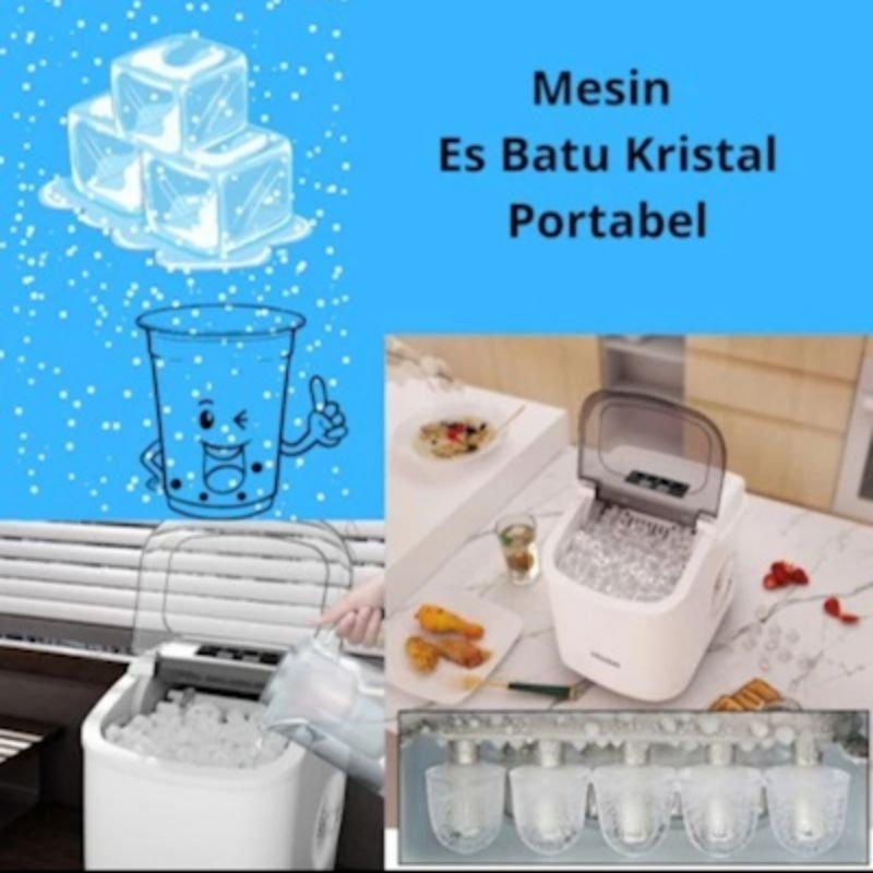 Mesin pembuat Es Kristal Portabel/15 kg/Otomatis