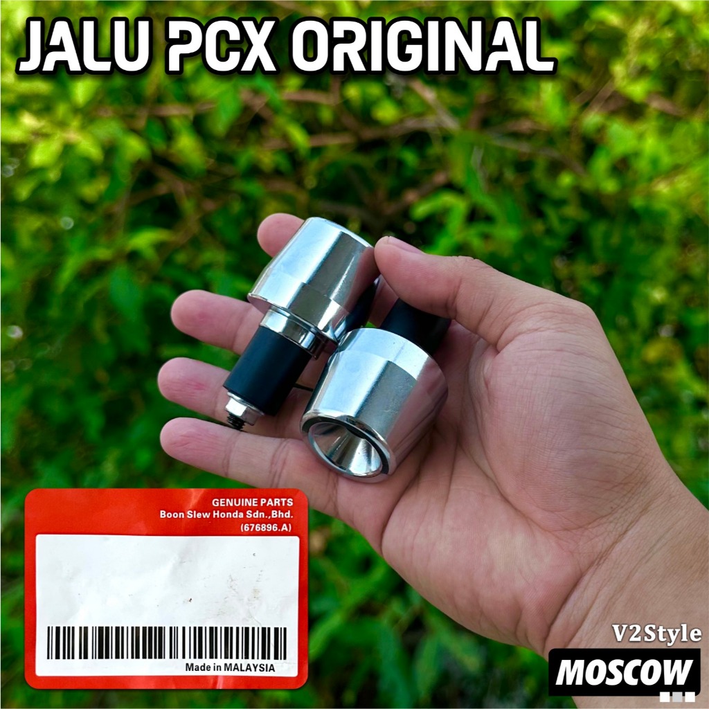 JALU STANG MOTOR KROM SET KIRI KANAN BANDUL BAR END PCX CHROME JALU STANG PCX ORIGINAL CROM MIO LEXI