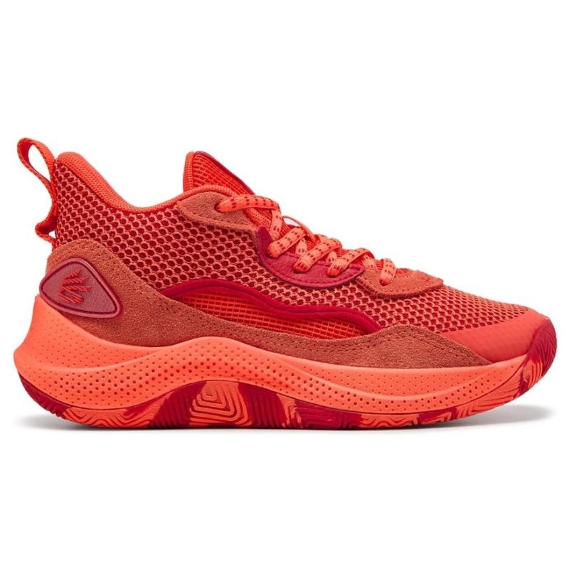 SEPATU BASKET ORIGINAL UNDER ARMOUR CURRY 3Z 24 RED ORANGE BIG SIZE 45 46