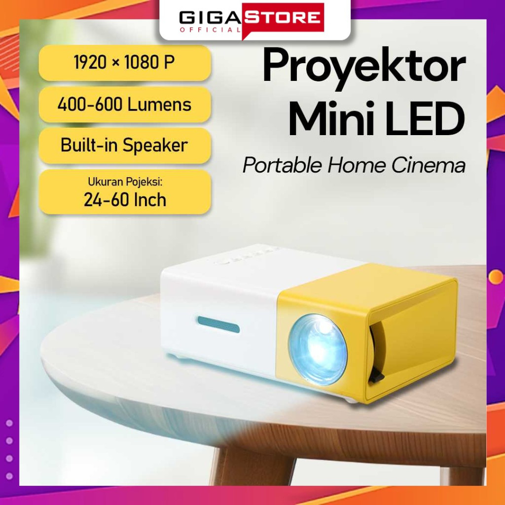 Proyektor Mini LED Portabel Layar Projektor Projector LCD Android TV Mini Theater Elektronik Rumah T
