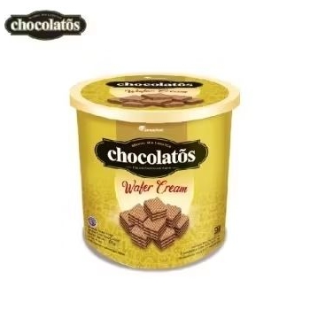 

Chocolatos Wafer Cream Chocolate 300gr Waffer Krim Coklat Kemasan Toples Ember Garudafood