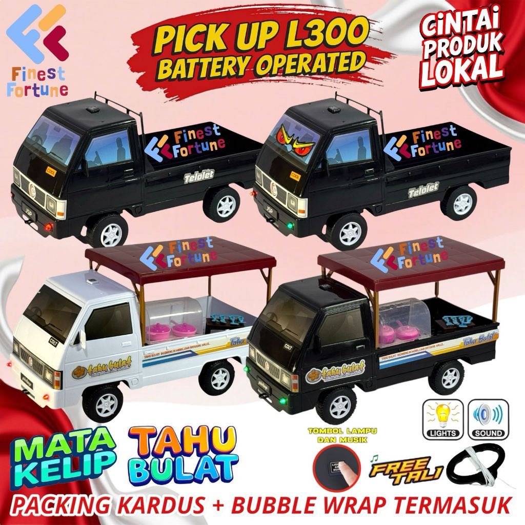 COD MAINAN PICK UP TRUCK L300 LAMPU DAN LAGU/ BO/  SNI (PACKING KARDUS DAN BUBBLE)