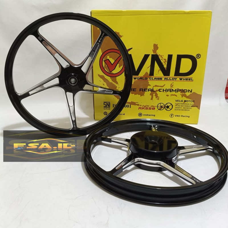 Velg Vnd AK 558 Ring 17 140x17 & 160x17 Vario125/150 Beat Scoopy Pelak Vnd palang 5 Ring 17