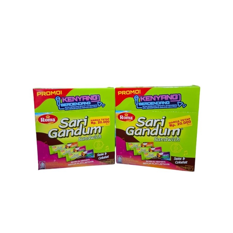 

roma sari gandum sandwich 1box isi 12pcs