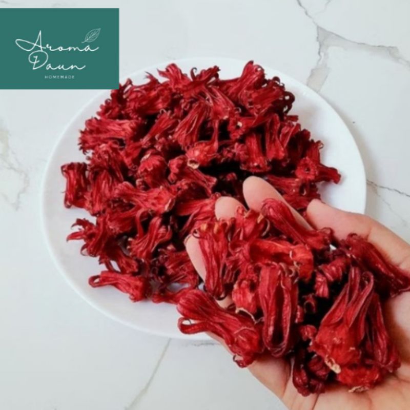 

PROMO!! BUNGA ROSELLA MERAH KERING PREMIUM//100GR