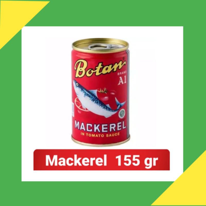 

Sarden BOTAN MACKEREL 155 gr tomat saus kemasan kecil