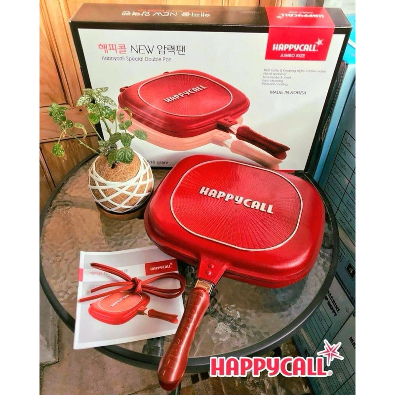 HAPPYCALL DOUBLE PAN 32CM / HAPPY CALL DOUBLE PAN JUMBO / KOREA DOUBLE PAN FREE KARET /HAPPYCALL ORI