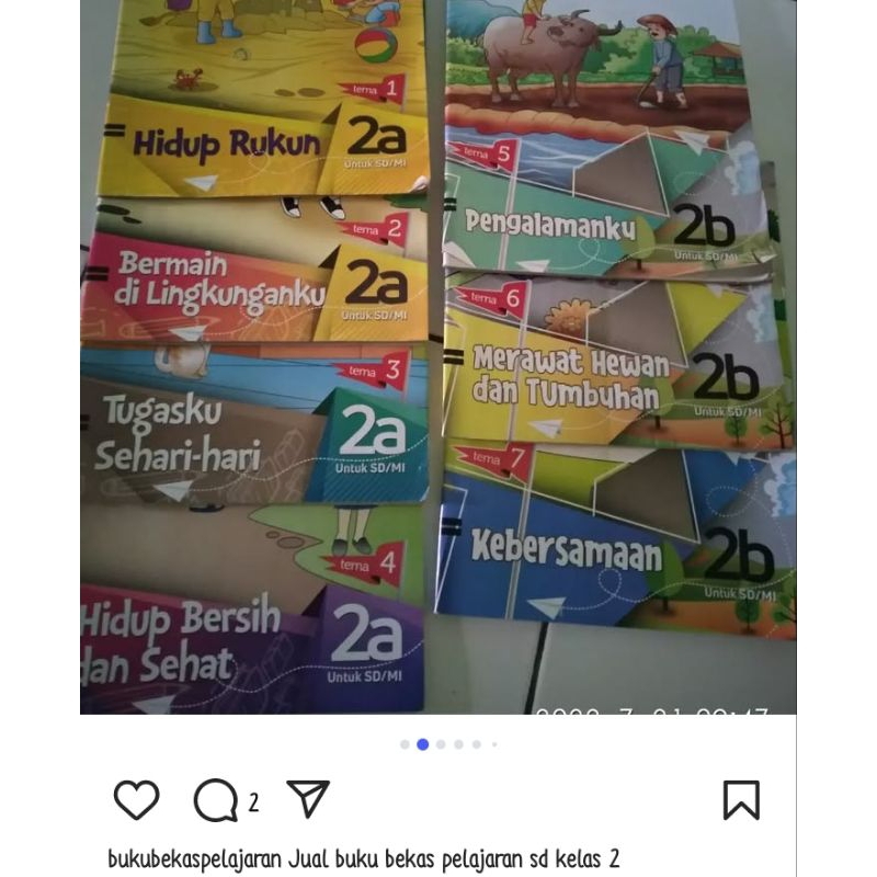 buku bekas LKS tema 1-7 kelas 2 SD
