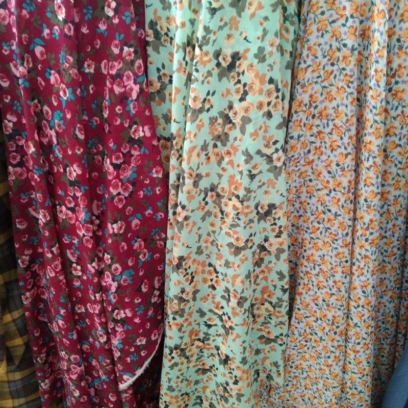 Kain ceruti beby doll | Harga/0,5m | bahan ceruti motif bunga | bahan ceruti impor | kaincerutiimpor