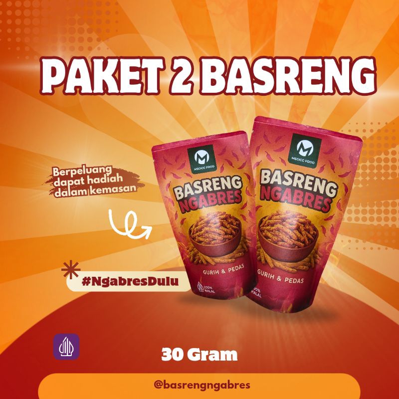 

[PROMO] Paket 2 Basreng Pedas Daun Jeruk MINI 30 Gram Basreng Ngabres