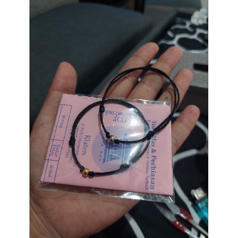 gelang tali kombinas emas 0.1gram semar jawa/nusantara