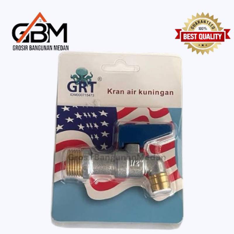 KRAN AIR / KERAN AIR BESI GAGANG BIRU FULL KUNINGAN 1/2 INCH KRAN WUDHU MASJID