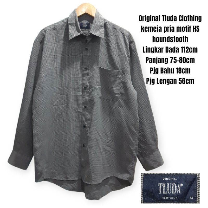 Original Tluda Clothing kemeja pria motif HS houndstooth