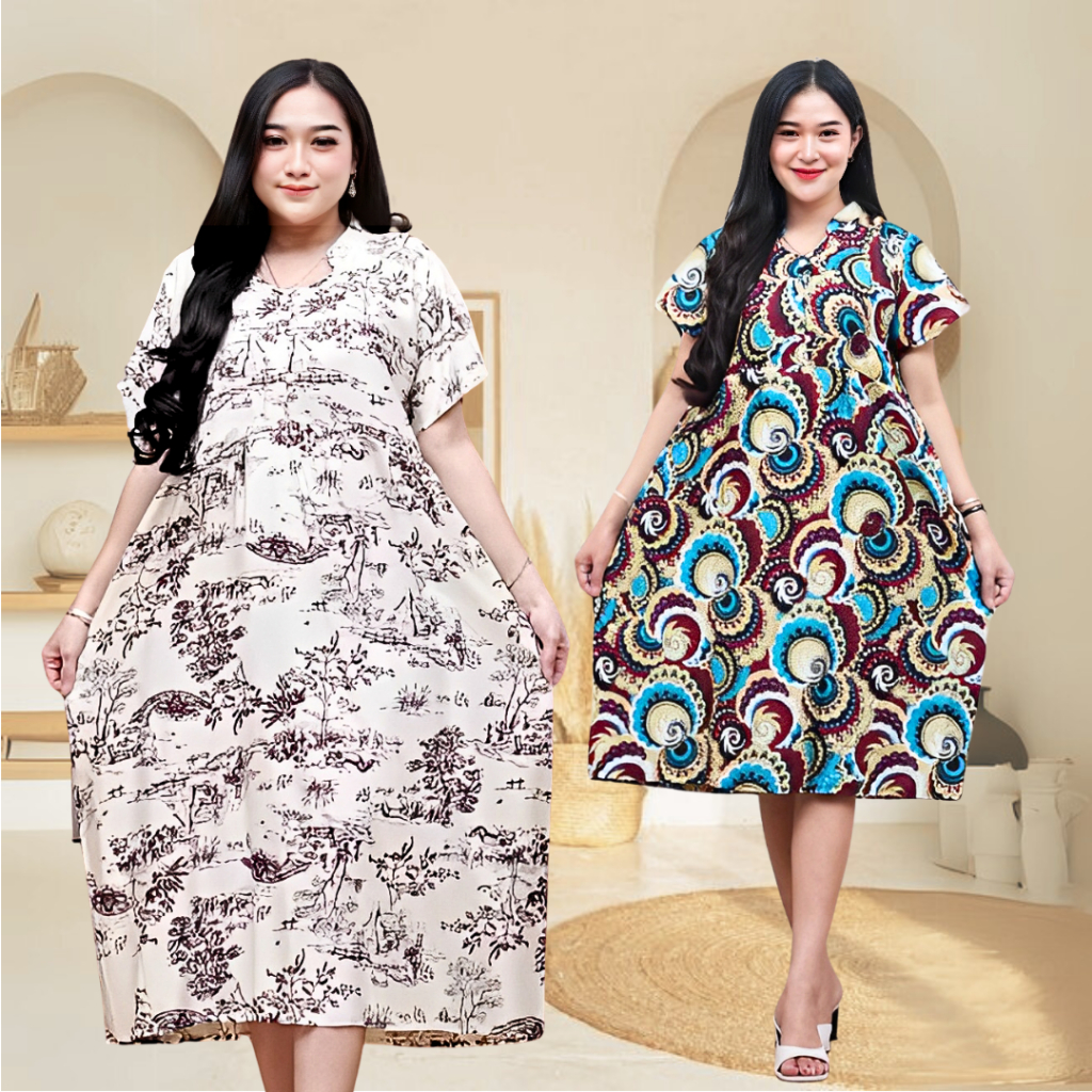 NAGITA Daster Habel Selutut Rayon Premium Busui Friendly / Mini Dress Daster Busui Kancing Depan