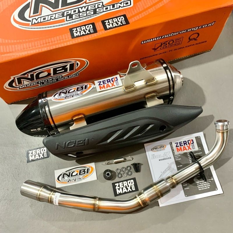 Knalpot Standar Racing NOBI NOB1 Bold X Stainless All New NMAX 2020-2024 All New Aerox 155 Connected