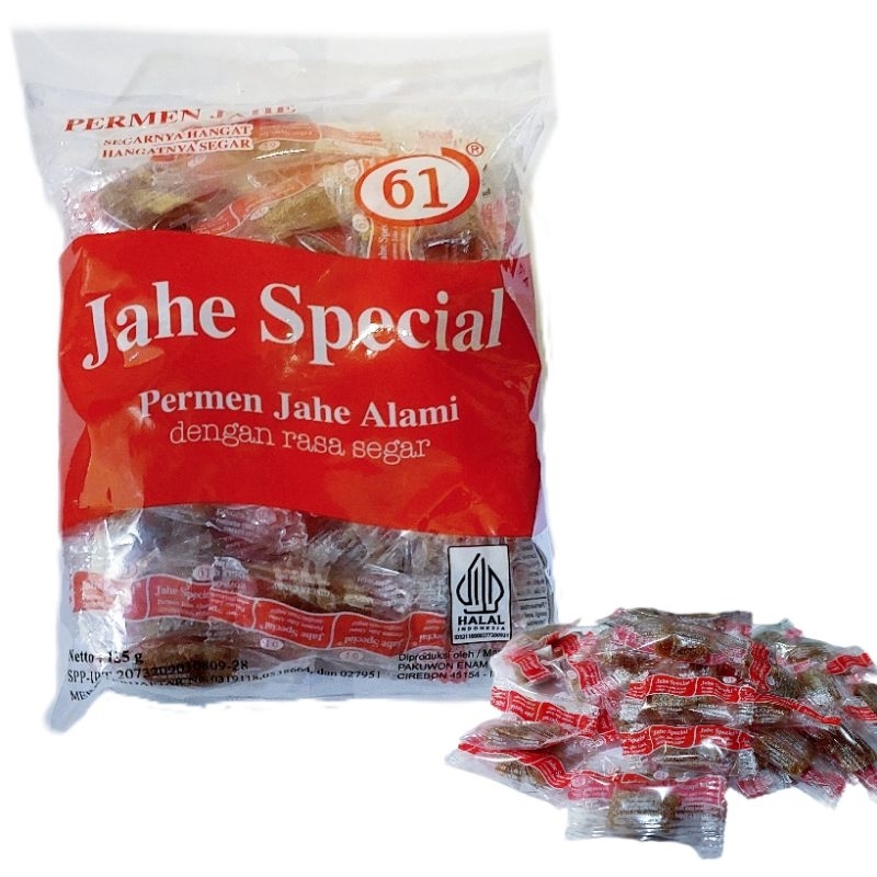 

Permen Jahe Special 61 Tradisonal Candy Isi 40pcs Segar Hangat