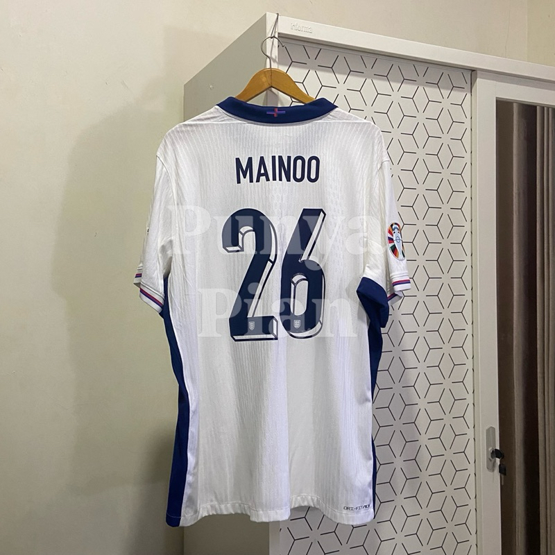 Jersey England Home 2024 Player Issue Original #26 Mainoo Size XXL
