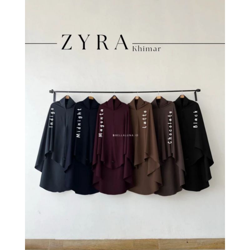 ZYRA KHIMAR SOFT PAD ANTEM BELLALUNA FITUR RESLETING BAWAH DAGU - HIJAB INSTAN PREMIUM