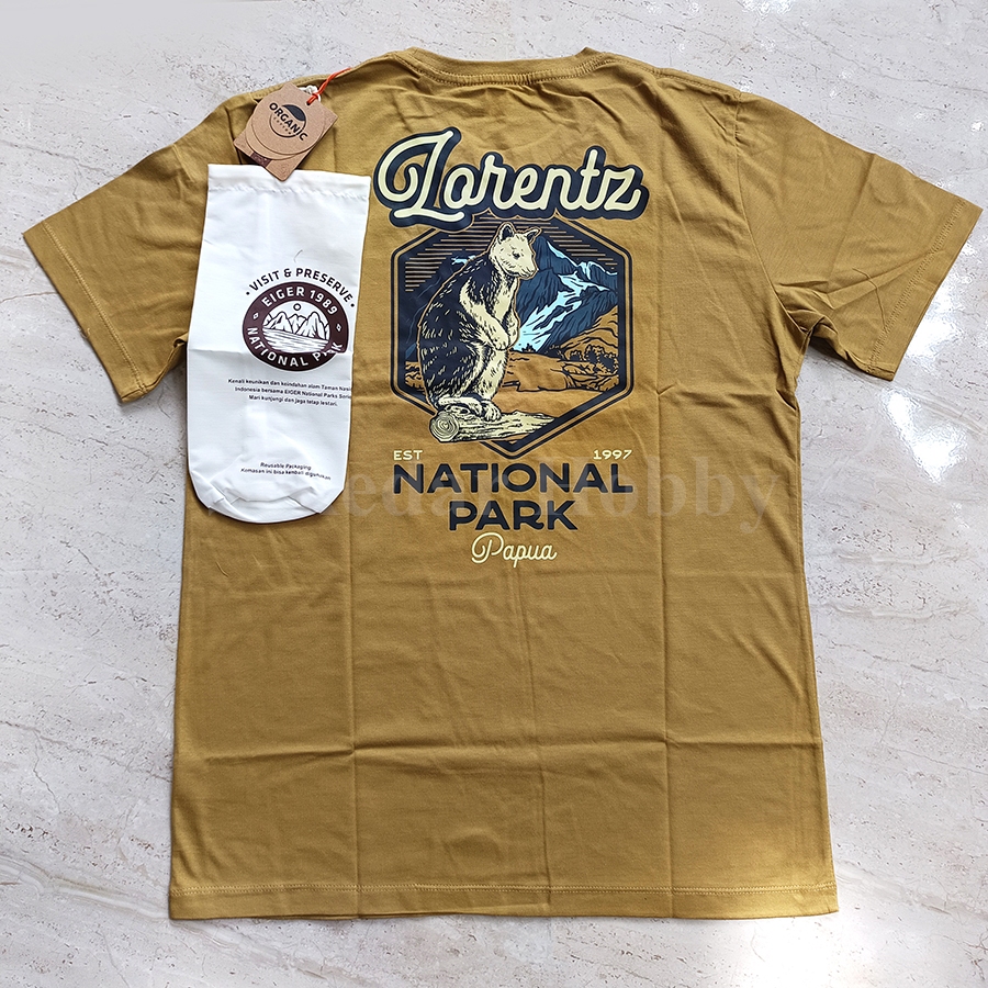 KAOS TAMAN NASIONAL LORENTZ PAPUA NATIONAL PARK BROWN TEES