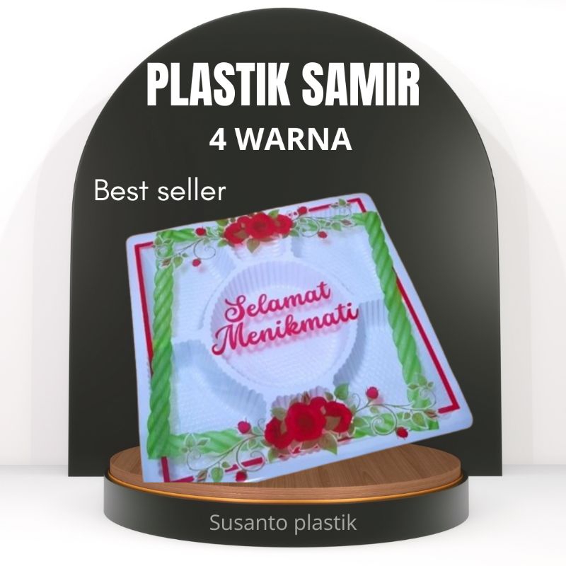 Plastik Samir Selamat Menikmati isi 50 pcs | Plastik Samir Kotak Nasi