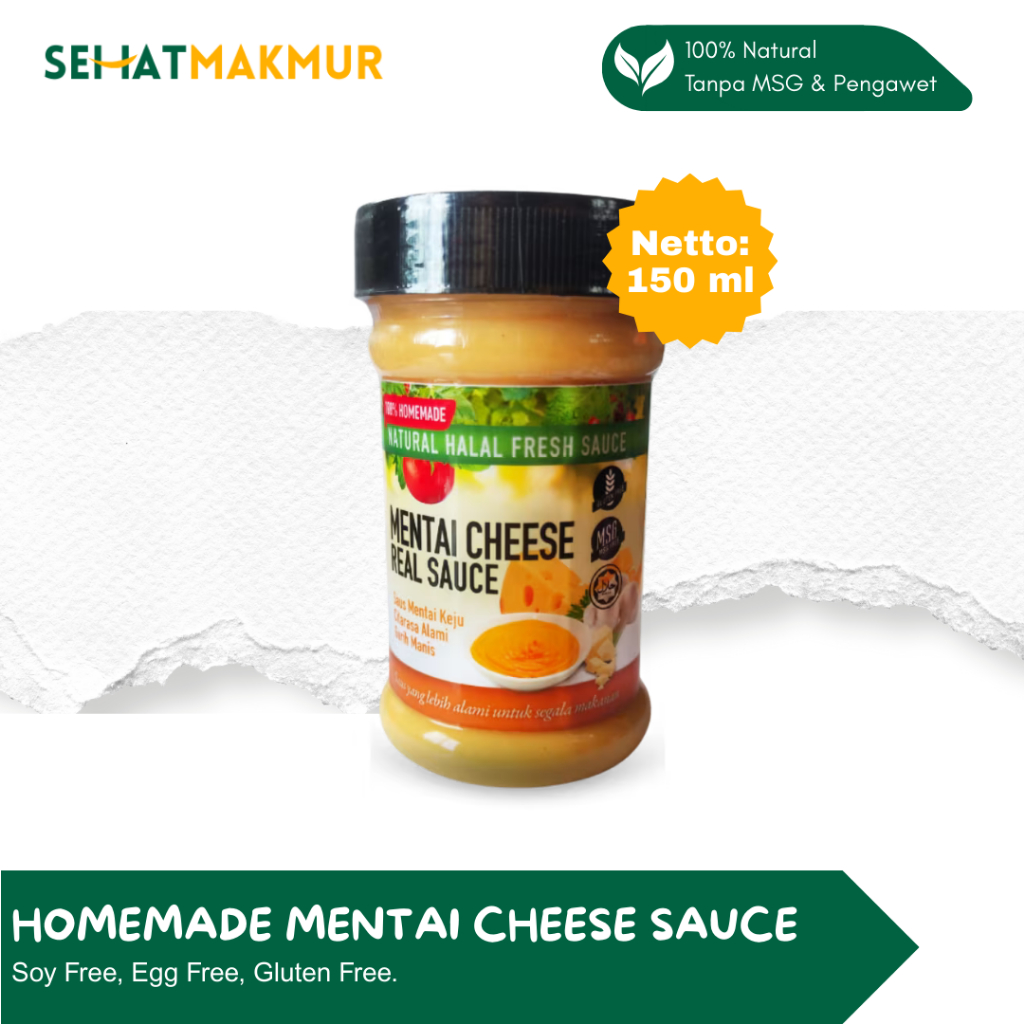 

Pelangi Homemade - Mentai Cheece Sauce / Saus Keju Mentai (Saus Sehat, Tanpa MSG, Pegawet dan Gluten)