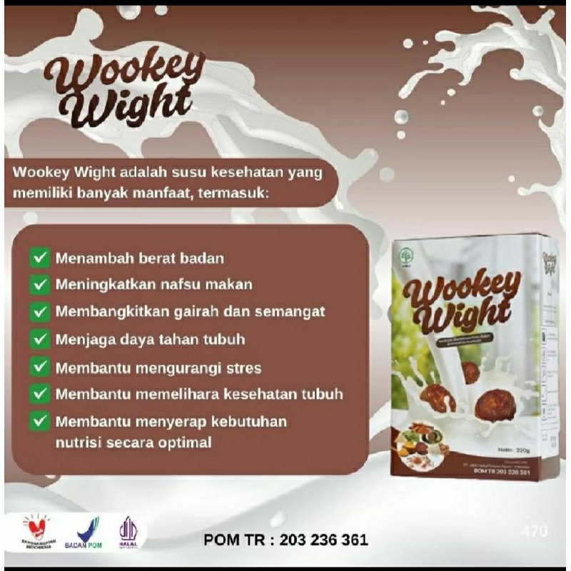 

Susu Wookey Weight (penambah berat badan) isi 220gr