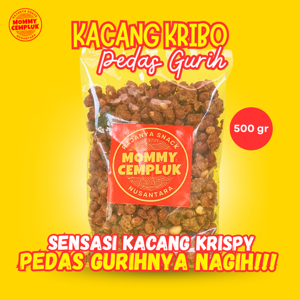 

500 Gram Kacang Telur Medan Kacang Kribo Pedas Gurih Mommy Cempluk Renyah