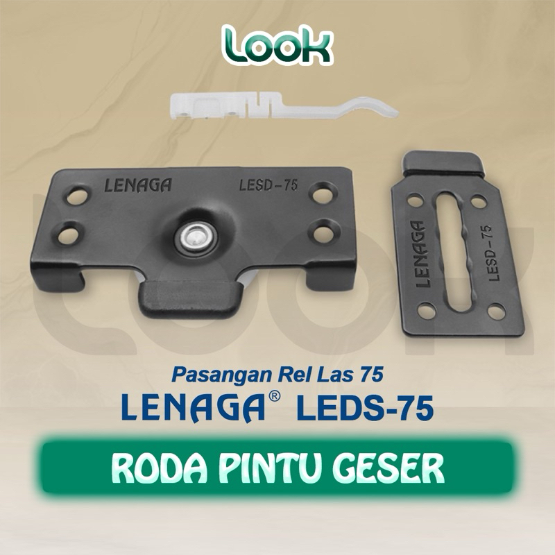 [ 1 Set ] Roda Pintu Lemari Sliding LESD - 75 Lenaga  | Roda Pintu Lemari Geser