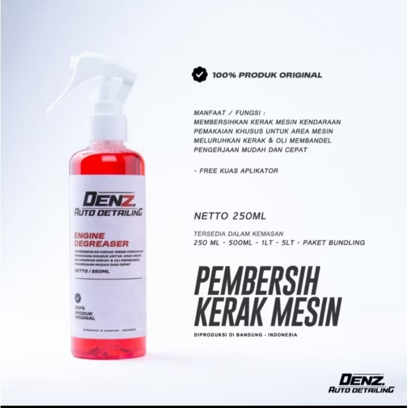 Denz auto detailing pembersih mesin berkarat paling ampuh/Pembersih mesin motor 250ml