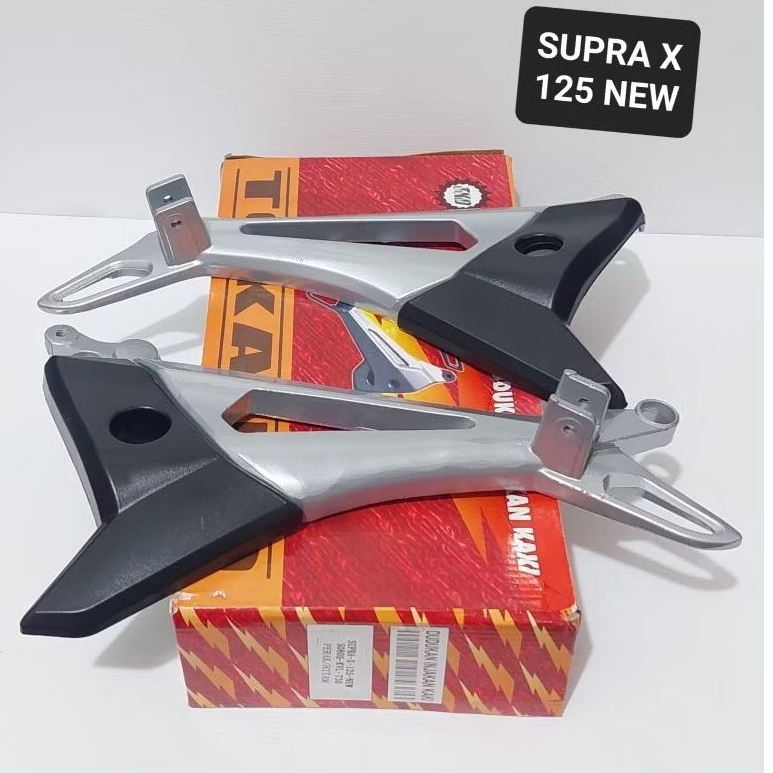 Dudukan step footstep belakang kiri plus kanan Supra x 125 new fi batman merk tokaido