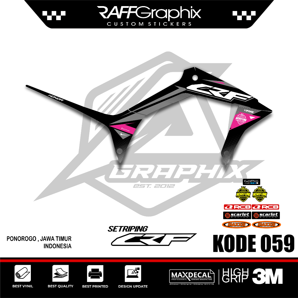 STRIPING CRF 150 KODE 059 - STRIPING SUREX - STIKER CRF - SUREX - SUMO