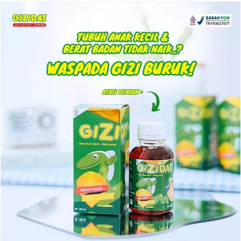 

Madu Gizidat Asli Original 130ml | Vitamin Penambah Nafsu Makan & Penggemuk Badan Anak BPOM