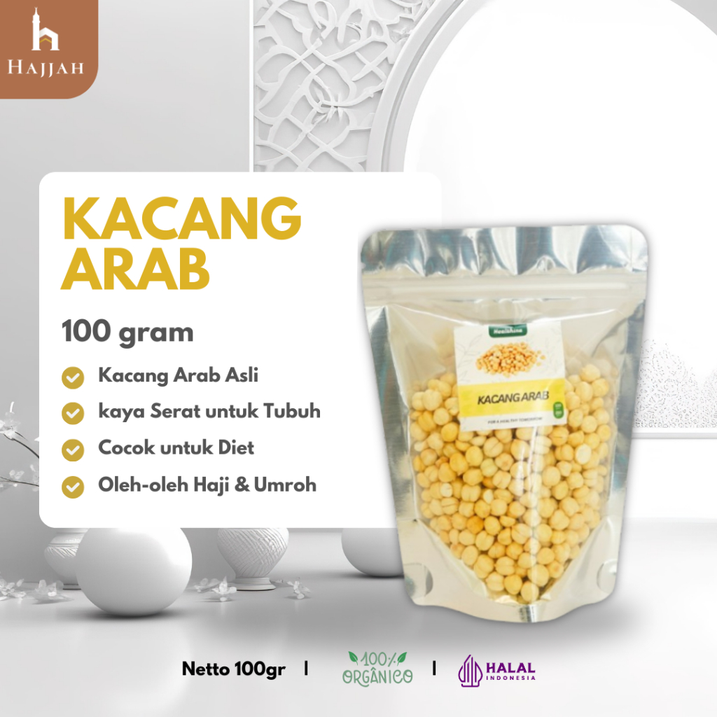 

Kacang Arab 100 gram Oleh-Oleh Haji dan Umroh COD Makassar Asli 100% Original