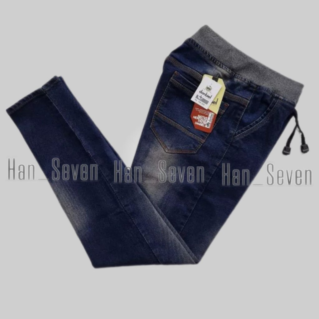 TERLARIS.Celana Jeans Panjang Pinggang Karet_Celana Jeans Pria_Celana Jeans panjang Pinggang Karet