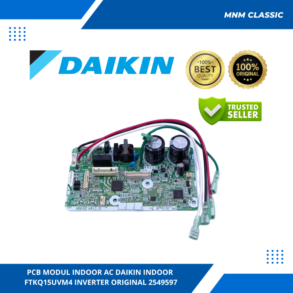 PCB MODUL INDOOR AC DAIKIN INDOOR FTKQ15UVM4 INVERTER ORIGINAL 2549597