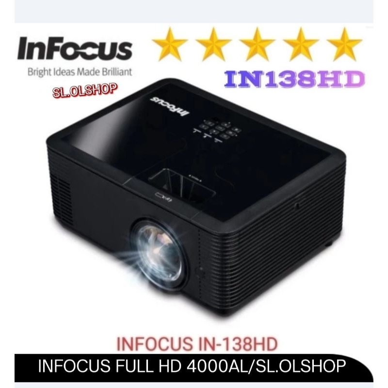 Projector INFOCUS In138HD/4000 Ansi Lumens Proyektor INFOCUS IN138HD Full HD/2x Hdmi