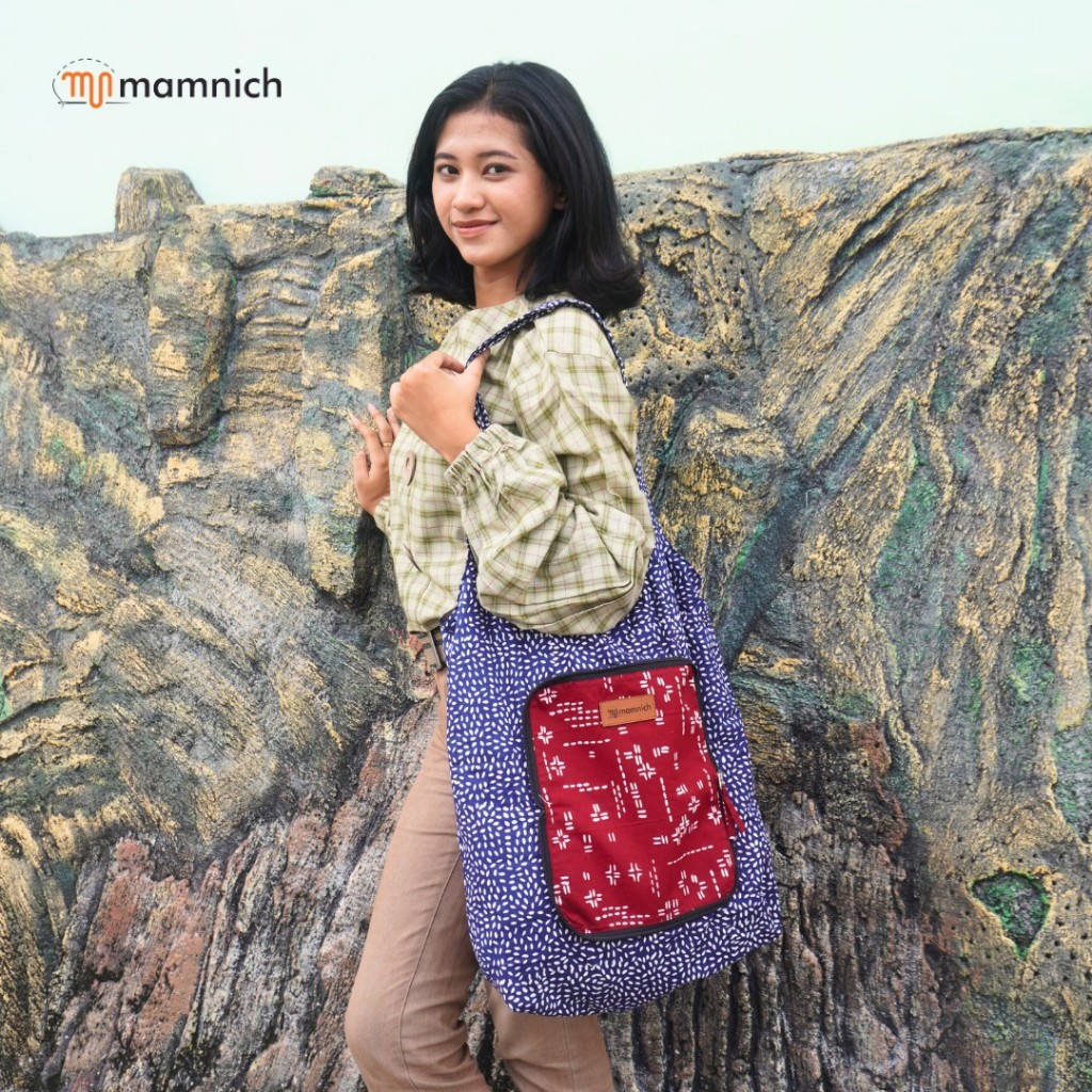 Tas Lipat Batik Tas Belanja Batik Kekinian Tas Wanita Tas Pria Tas Premium Foldable Bag Mamnich