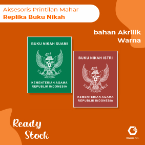 REPLIKA BUKU NIKAH AKRILIK HIASAN MAHAR PERNIKAHAN