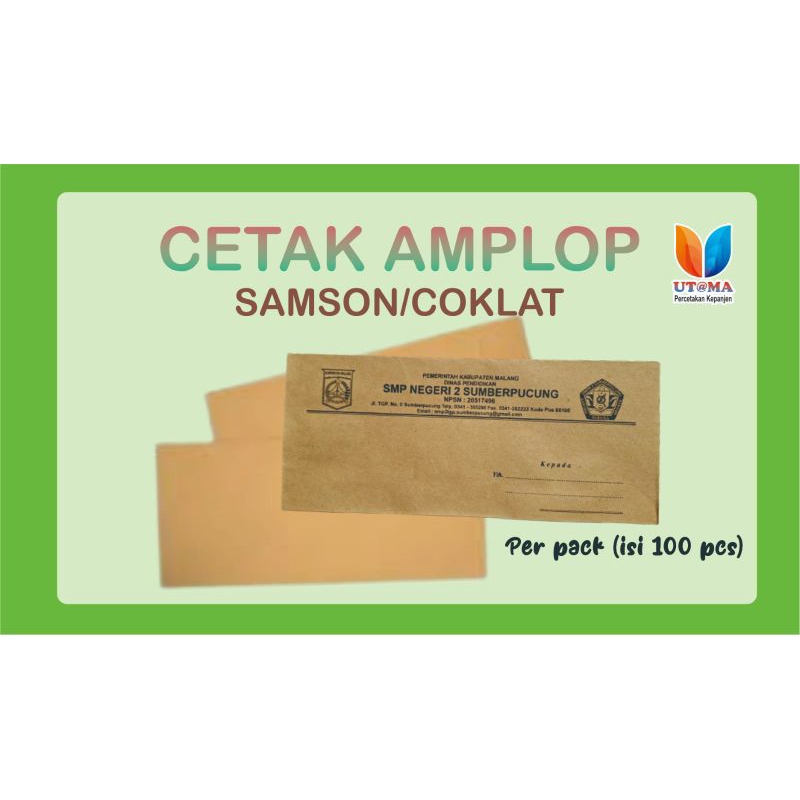 

CETAK CUSTOM AMPLOP COKLAT SAMSON
