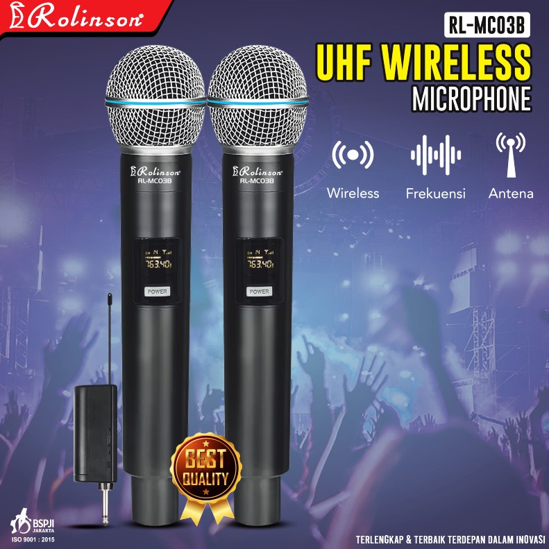 Microphone Professional Wireless UHF System Rolinson / Professional Wireless Microphone System