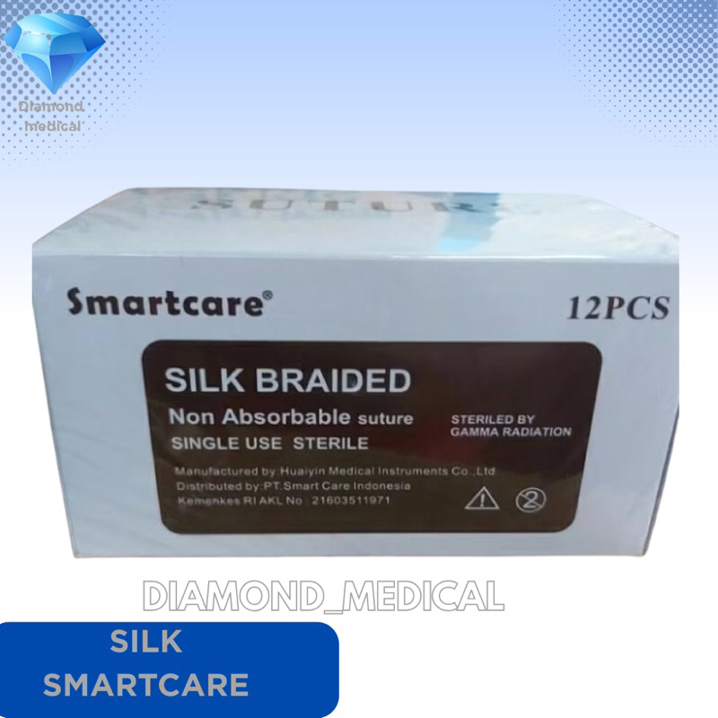 Silk Braided Smartcare + Needle / Benang Jahit Silk Braided 12 pcs