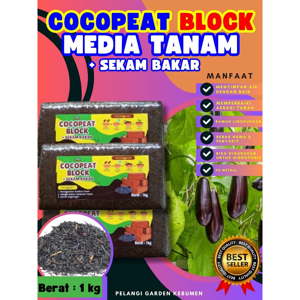 TERBAIK  Cocopeat Lembaran, Cocopeat Media Tanam, Cocopeat Media Tanam 1Kg