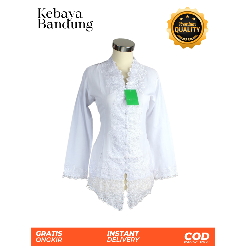 Kebaya Modern Wanita 2025 - Kebaya Kondangan Wisuda Sekolah Terbaru 2025 Warna Putih Bahan Katun