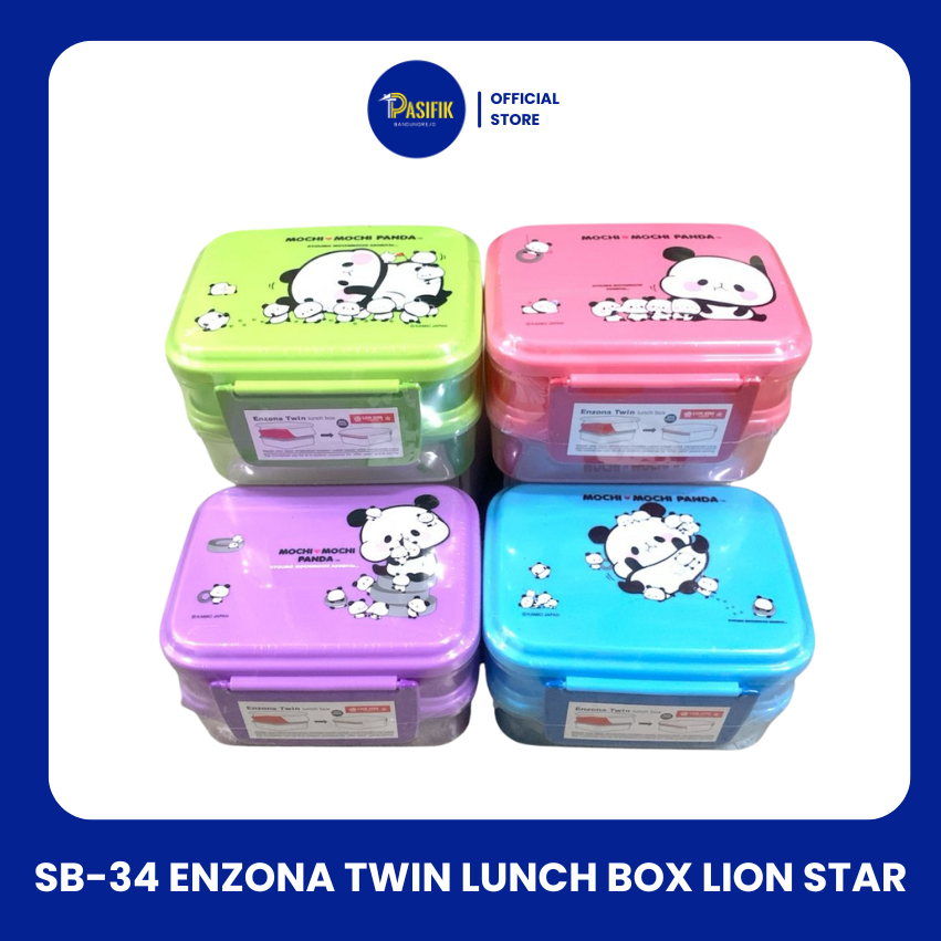 TEMPAT BEKAL ENZONA TWIN LUNCH BOX / SB-34 LION STAR