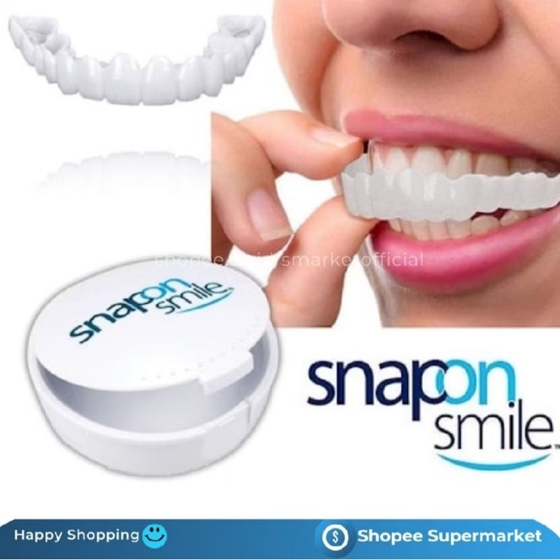 Snap On Smile 100% Original Gigi Palsu satu set atas dan bawah