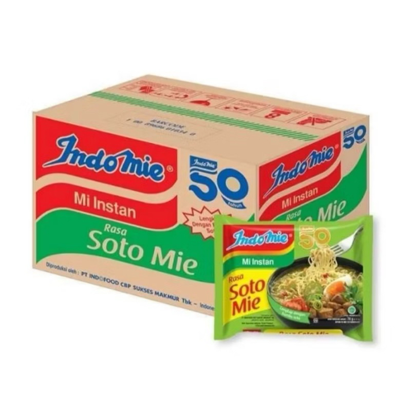 

Indomie Soto 1 dus isi 40 bungkus x 75gr
